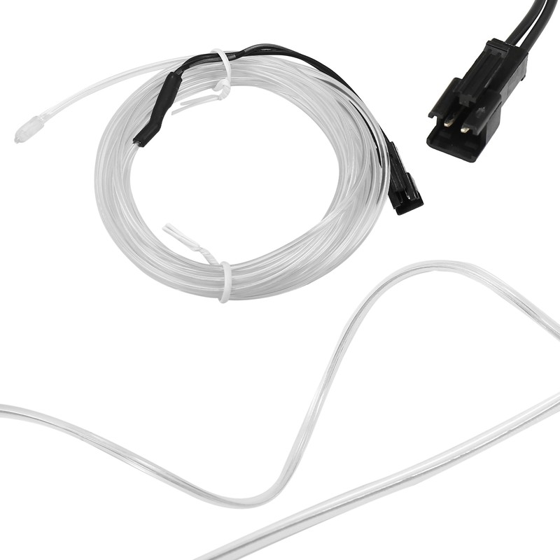 X AUTOHAUX 3 Meter/10ft Neon EL Wire Strip Ice Blue