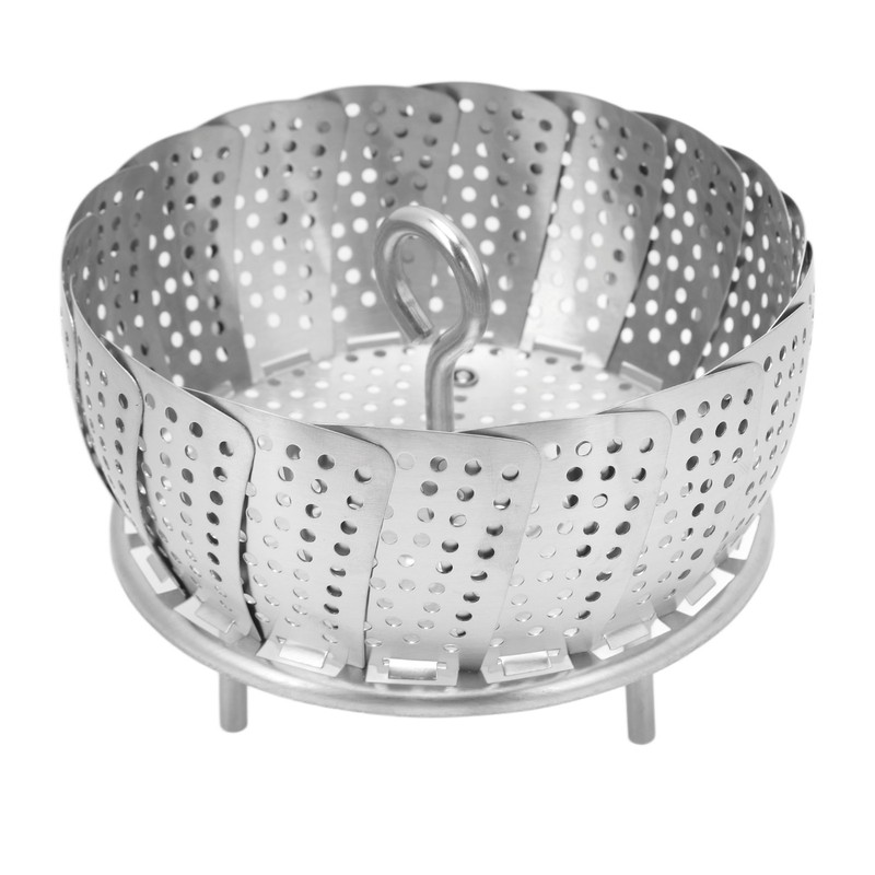 Foldable Vegetable Steam Basket No Warping 304 Stainless Steel Folding