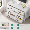 YITAHOME 6-Drawer Dresser with Built-in Power Outlet, Wood Dresser TV