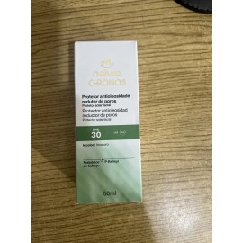 🌿☀️ Natura Chronos Protector Hidratante Antioleosidad FPS 30 50ml | Control de Brillo, Reductor de Poros e Hidratación Facial para Piel Mixta
