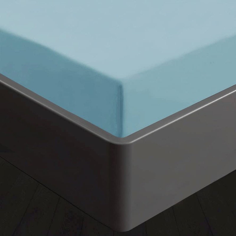 KLULK Fitted Sheet with Elasticated Corners, Double and Half Sky,