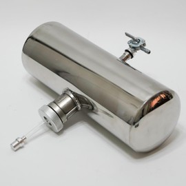 JMCHstore Stainless Steel Mini Bike Gas Tank Cylinder 4x11'' for Coleman Baja Montser Mega moto Predator Hemi non 212 Engine, Massimo Axis RealTree Motovox Mototec Dirt Gas Bike, Go Kart Parts