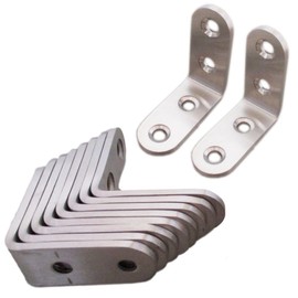 （なないろ館）Stainless Steel L-Shaped Angle Bracket with Dedicated Screws, Corner Brace, Thickness 3mm, Reinforcement Joint Hardware (40*40*16mm)