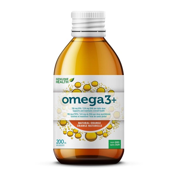Genuine Health Omega3+ Natural Orange 200mL