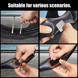 xflyxin Bicycle Tire Repair Kit, Bicycle Inner Tube Repair Kit - Contains 39 Patches, Metal Lever, Suitable for Motorcycle Electric Bicycle Scooter Mountain MTB BMX Bike