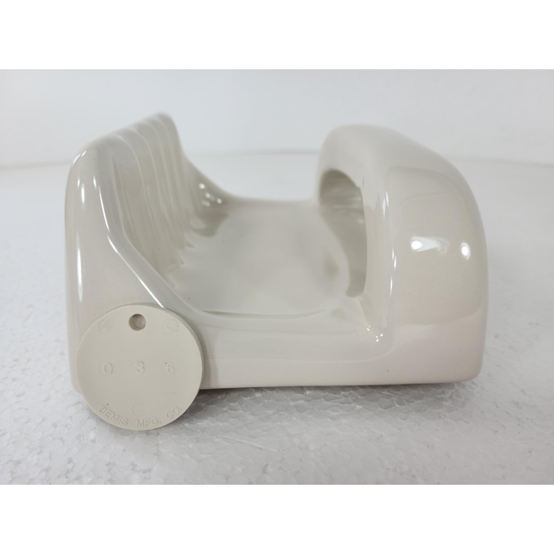 Beige Bone Almond Ceramic Soap Dish Tray Cloth Bar Washcloth