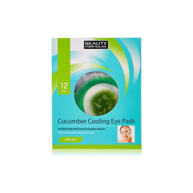 Beauty Formulas Clear Skin Cucumber Cooling Eye Pads 12'S