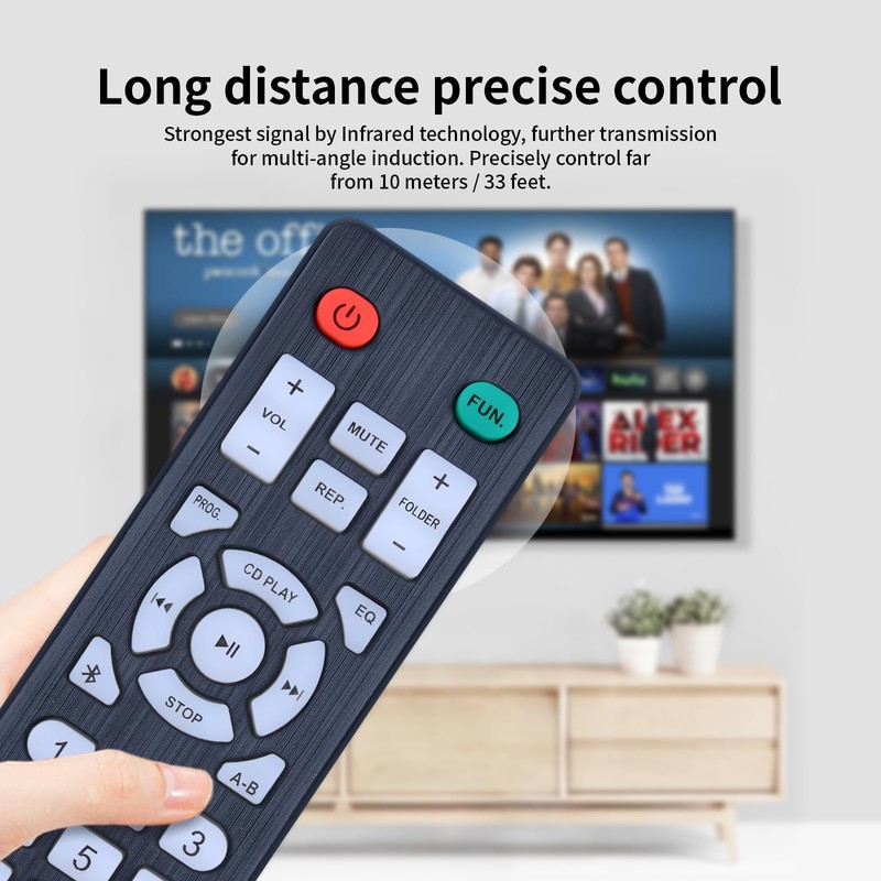 RETROSUN Replacement Remote Control for Greadio CD Player Boombox, for