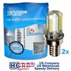 HQRP 2-Pack E12 Base 64 SMD3014 LED Light Bulbs AC