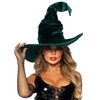 Leg Avenue Womens Large Ruched Witch Hat, Emerald, O/S
