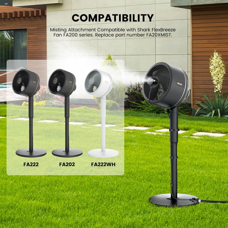 Misting Attachment Compatible with Shark FlexBreeze Mister Fan FA20XMIST FA222
