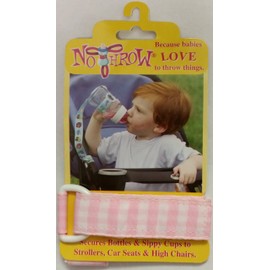 Arrow Plastics No Throw Baby Bottle and Sippy Cup Tether - Pink, Modern, Insulated, Reusable, 1 Count