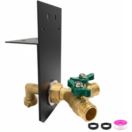 YOEXON Garden Faucet Splitter, Y-Type Diverter Valve + Hose Extension Bracket, Faucet Screen Clamp Base, 3/4-inch Full-Flow Brass Splitter, Splitter Bracket for 2 Hoses(Black)