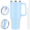 QDXMD 40 oz Tumbler with Handle and Flip Straw Lid,