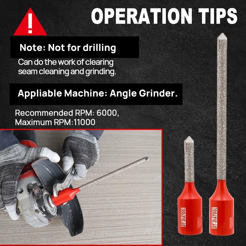 DT-DIATOOL Diamond Mortar Hook Drill Bit - Diamond Joint Cutter