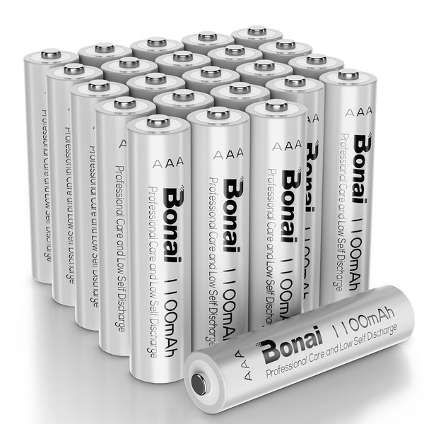 BONAI 1100mAh AAA Rechargeable Batteries 24 Pack 1.2V Ni-MH Rechargeable