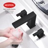 KENES Black Widespread Bathroom Faucet 3 Hole Bathroom Sink Faucet