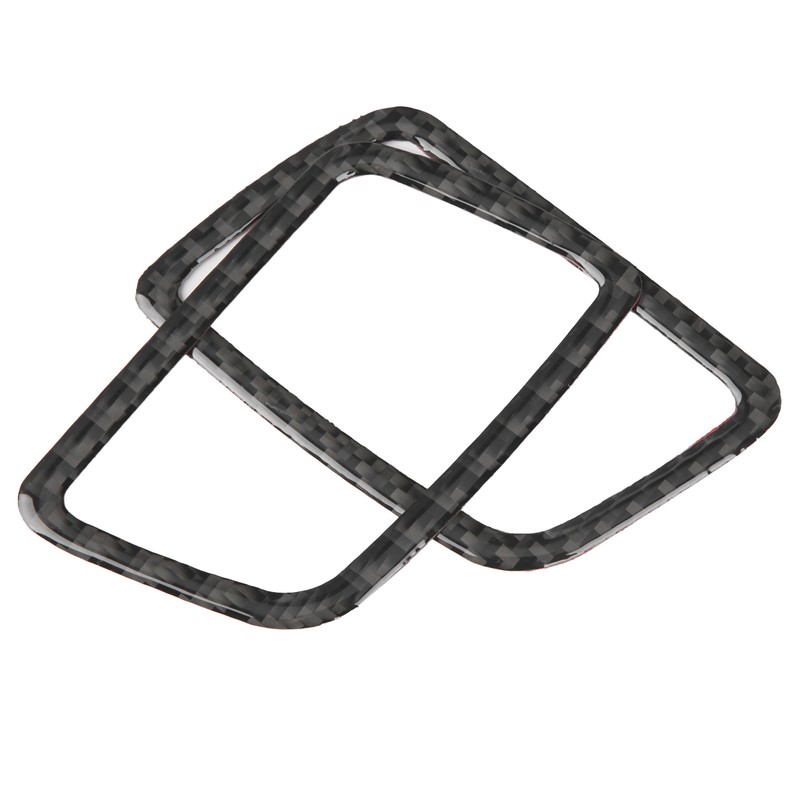 2pcs Carbon Fiber Dashboard Air Vent Cover Trim Paste Installation
