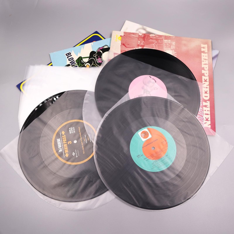 LP Vinyl Inner Sleeves Transparent Anti Static Plastic Round Bottom