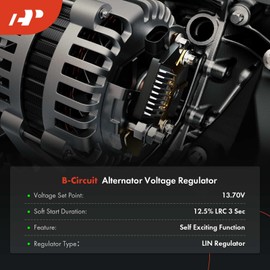 A-Premium Alternator Voltage Regulator Compatible with Volvo XC60 S60 V60 2015-2020, XC90 2016-2020, XC40 2019-2020, XC70 S80 2015-2016, S90 2017-2020, V90 2018-2020, 14V B-Circuit 13.70 Vset