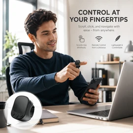 Bluetooth Ring Remote with Touchpad – Wearable Screen Clicker & Scrolling Controller for Phones, Tablets & Compatible Computers