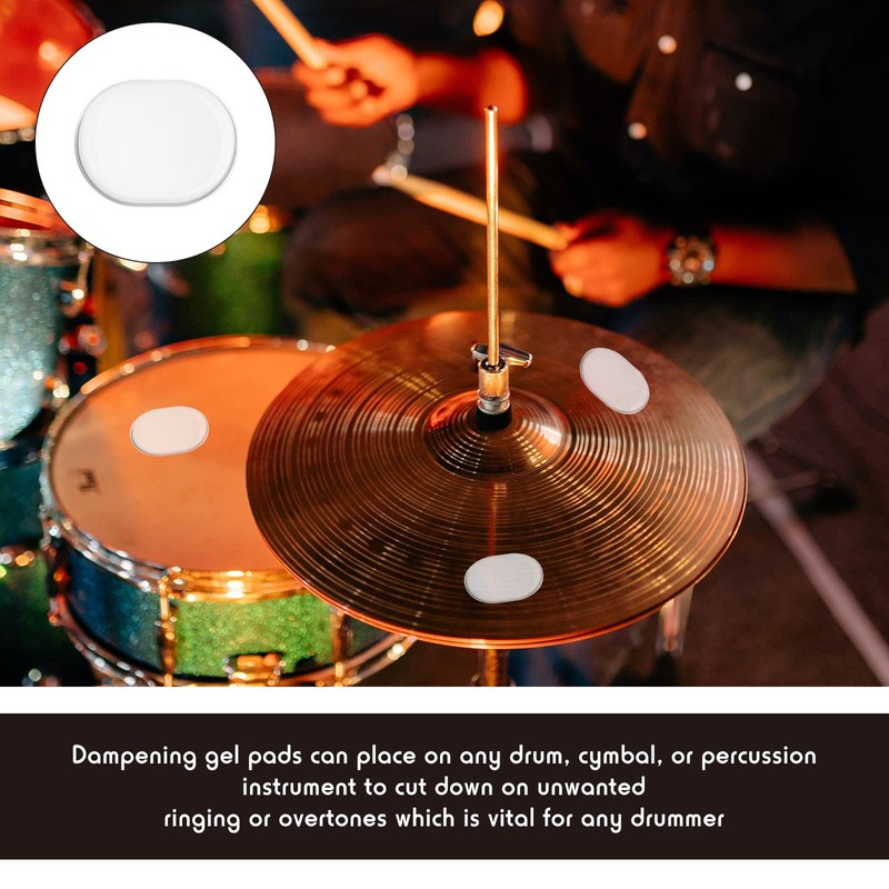 Yeshone 60 Pieces Drum Dampeners Gel Pads Silicone Soft Moon