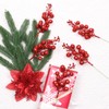 Haneye 14 Pack 7.8 Inch Christmas Red Berry Stems for