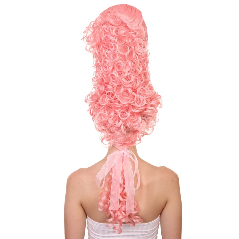 Colonial Lady Large Beehive Wig (Adult, Pink)
