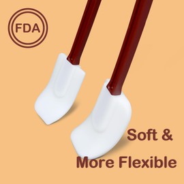 KSIFJRTO Silicone Spatulas Heat Resistant.Commercial Spatula for Cooking.Heavy Duty Rubber Spatulas.Silicone Spatula Set of 2 (9.5inch)
