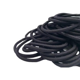 YOTFUEL 120PCS Hair Ties for Thick Hair Soft Elastic Hair Ring Hair Rope Ponytail Holders for Women, Girls, Men, Boys (Black-120Pcs)