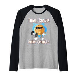 Tough Cookie Never Crumble Milk Cookies Dip Chips Pastry Raglan Baseball Tee