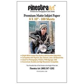 8" x 10" Premium Arctic Matte Inkjet Photo Paper - 100 Sheets