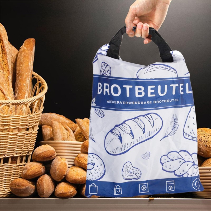 Jortmrd 2 Stück Wiederverwendbare Brotbeutel Aufbewahrung Frischhalten Brottüte Maschinenwaschbar und