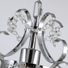 riomasee Mini Chandelier Modern Chrome Crystal Ceiling Light Fixture 1-Light