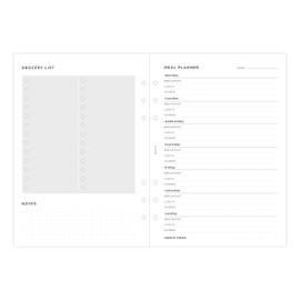 A5 Minimal Meal Planner