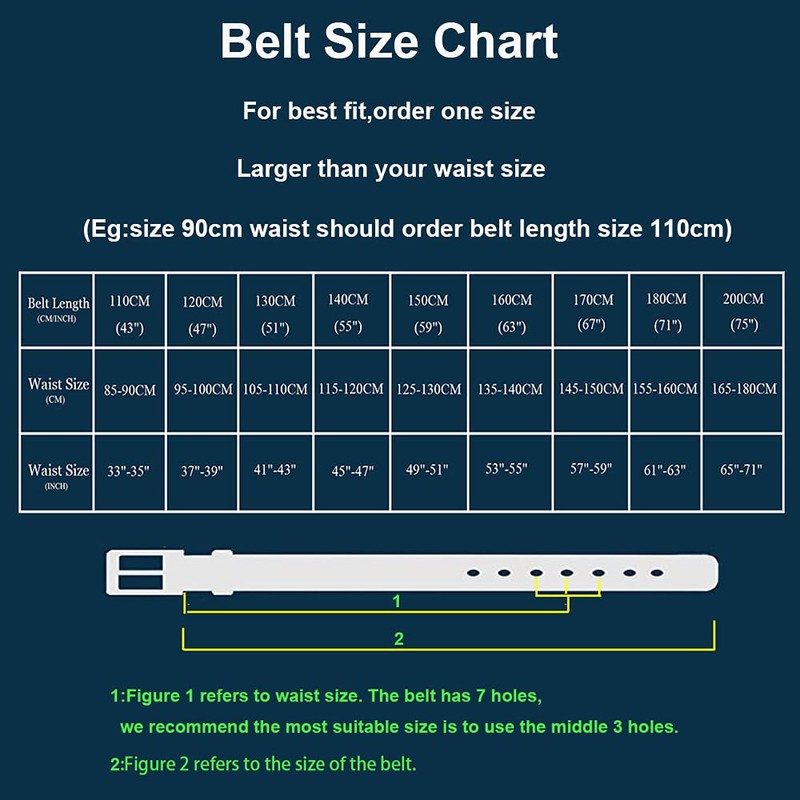 Men Belt Genuine Leather 30"-70" Waist Regular and Big &