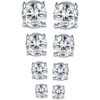 Jstyle 2 Pairs Stainless Steel Stylish Non-Piercing Magnetic Stud Earrings
