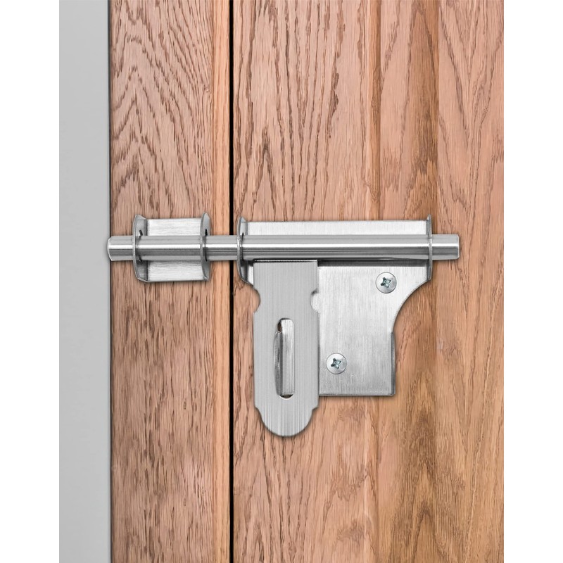 QWORK® Bolt Lock Gate Latch, gate Bolts for Wooden Gates,