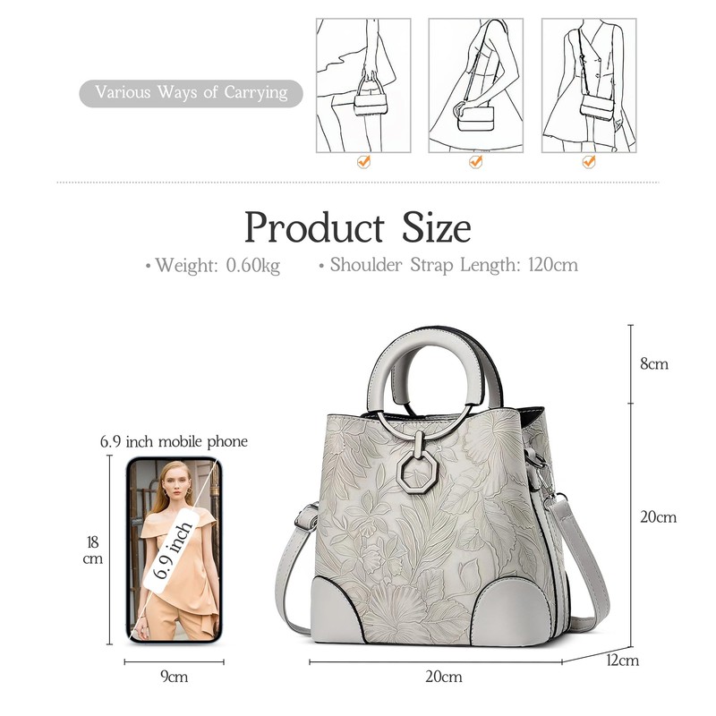 DEEVORCA Women's Handbags Fashionable Women's Shoulder Bags Exquisite Embossed Design