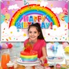 Telones de fondo de cumpleaños de arco iris para niñas,