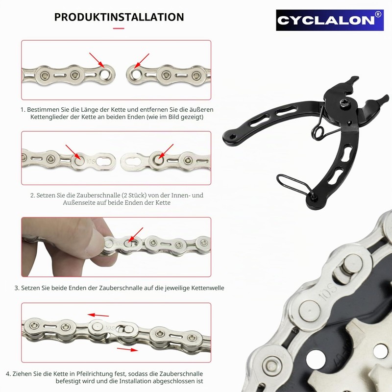 10 Speed Quick Release Link and Pliers Compatible with Shimano