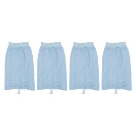 4pcs Hair Net Plopping Hat Drawstring Adjust Strap Washable Reusable Net Plopping Cap for Drying Curly Hair Blue