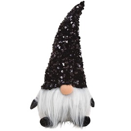 matches21 Gnome Decorative Christmas Gnome Figure Christmas Decoration Advent Decoration Grey Black Textile 1 Piece 14 x 29 x 11 cm