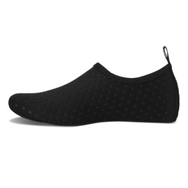 Calcetines de Agua de Secado rápido para Mujer y Hombre, para natación, Surf, Yoga, Ejercicio, Negro (Black/Dots), 11-12 Women/9.5-10 Men