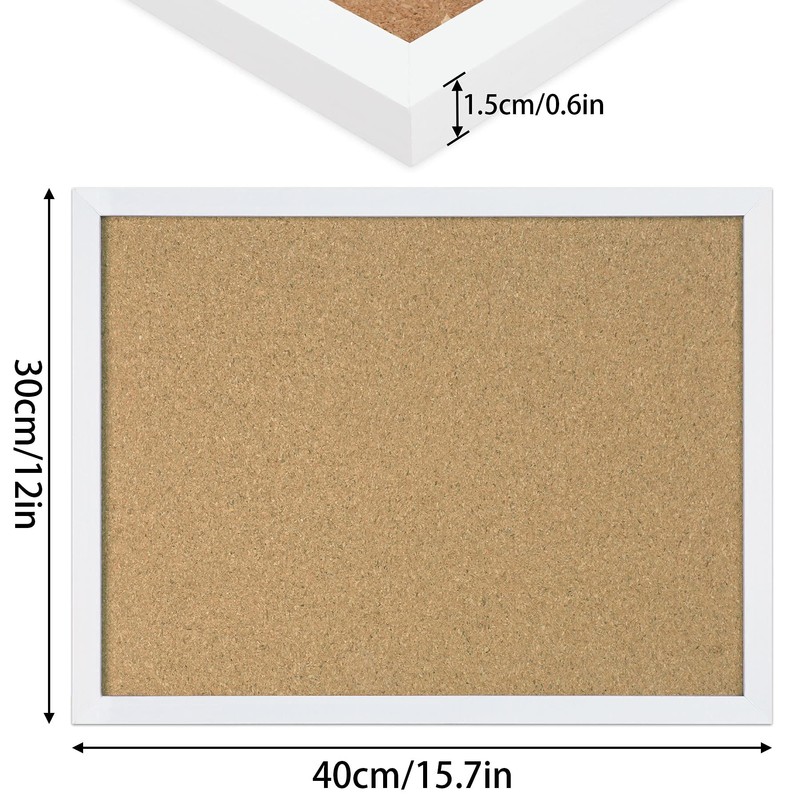 FEBSNOW Cork Board Bulletin Board 15.7 x 12 Inches with