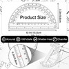 Clear Plastic Protractor Set – 4-Pack 180° Math Geometry Protractors