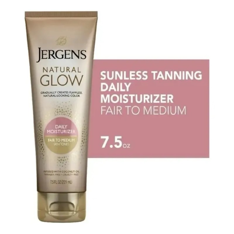 Loción Bronceadora Sin Sol Jergens Natural Glow, Autobroncea