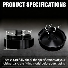 iFJF 68065612AA Fuel Filter Housing Cover Cap Replacement for 2011-2024 Ram 6.7L 2500-5500 2010 DODGE RAM 2500 3500 PICKUP DODGE RAM 4000-5000 Cummins Diesel Engine Billet Aluminum 4 Packs (Black)