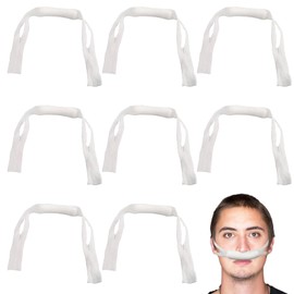 Nose Throat, Pack of 8, Nose Bandage with Ear Loops, Nose Bandage, Nose Tamponade, Comfortable and Very Absorbent Nose Loop and Bandage Material, Latex-Free Retainer, Easy to Wear