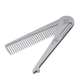 Boundless Voyage Falten Taschenkamm für Männer Taschenkamm für Bartpflege, Haar Styling für Schnurrbart Pflege Compact Flip Comb, tragbare Herren EDC Zubehör (ti9011A)
